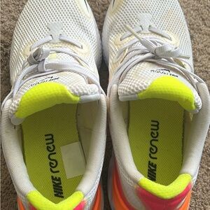 Nike White and Neon Sneakers